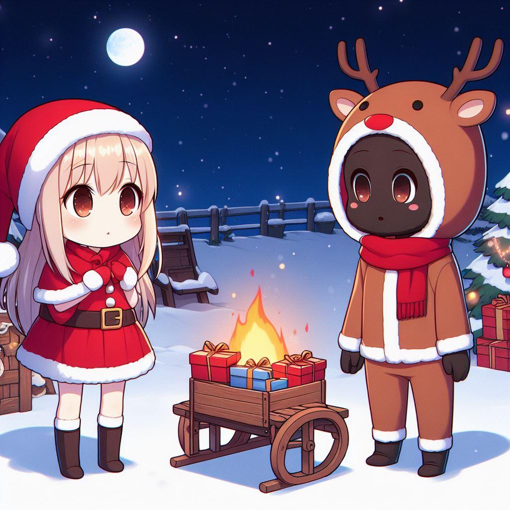 【謎画像】プレゼントを届けるのをあきらめたサンタちゃんたち