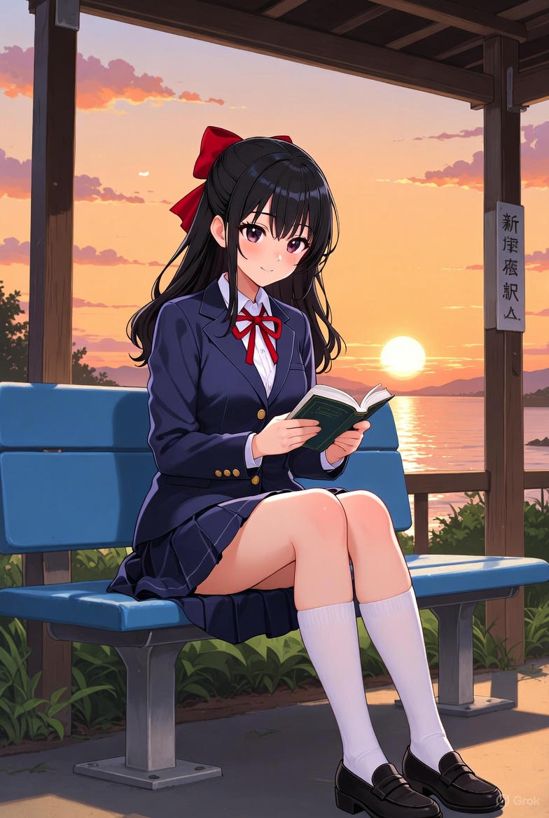 電車の待ち時間 | の人気AIイラスト・グラビア