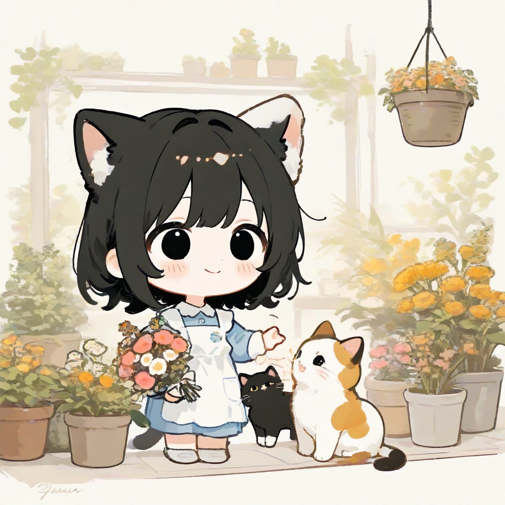 猫のいる花屋さん