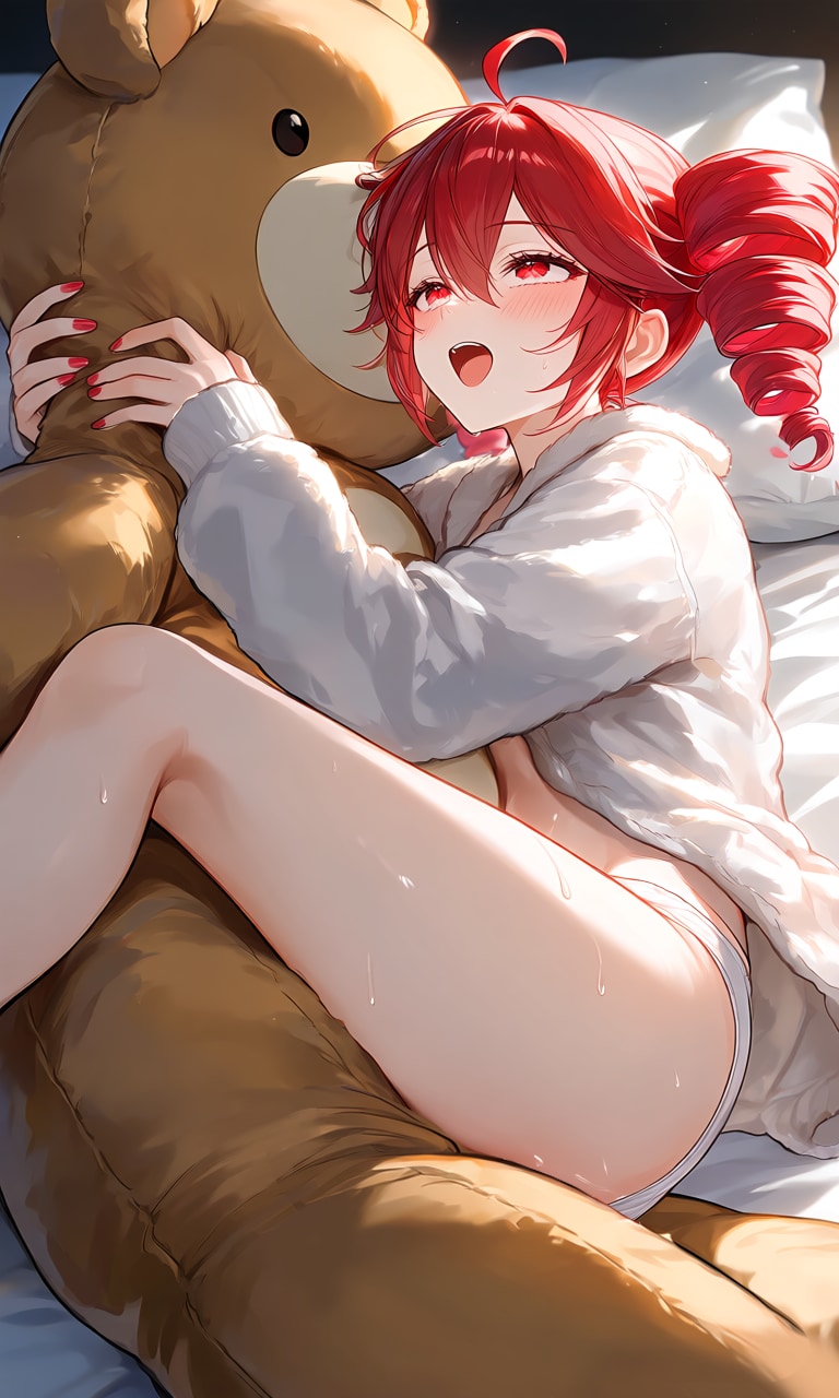 ぬいぐるみ擦り付けオナニー