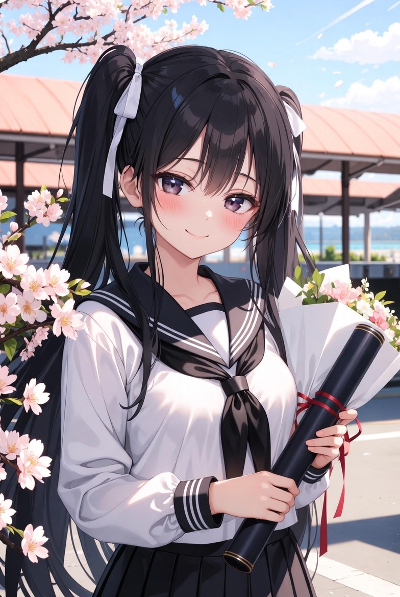 黒ツイさん。桜 | の人気AIイラスト・グラビア