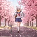春のパン祭り～桜並木の通学路で～ 2枚目