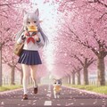 春のパン祭り～桜並木の通学路で～ 3枚目