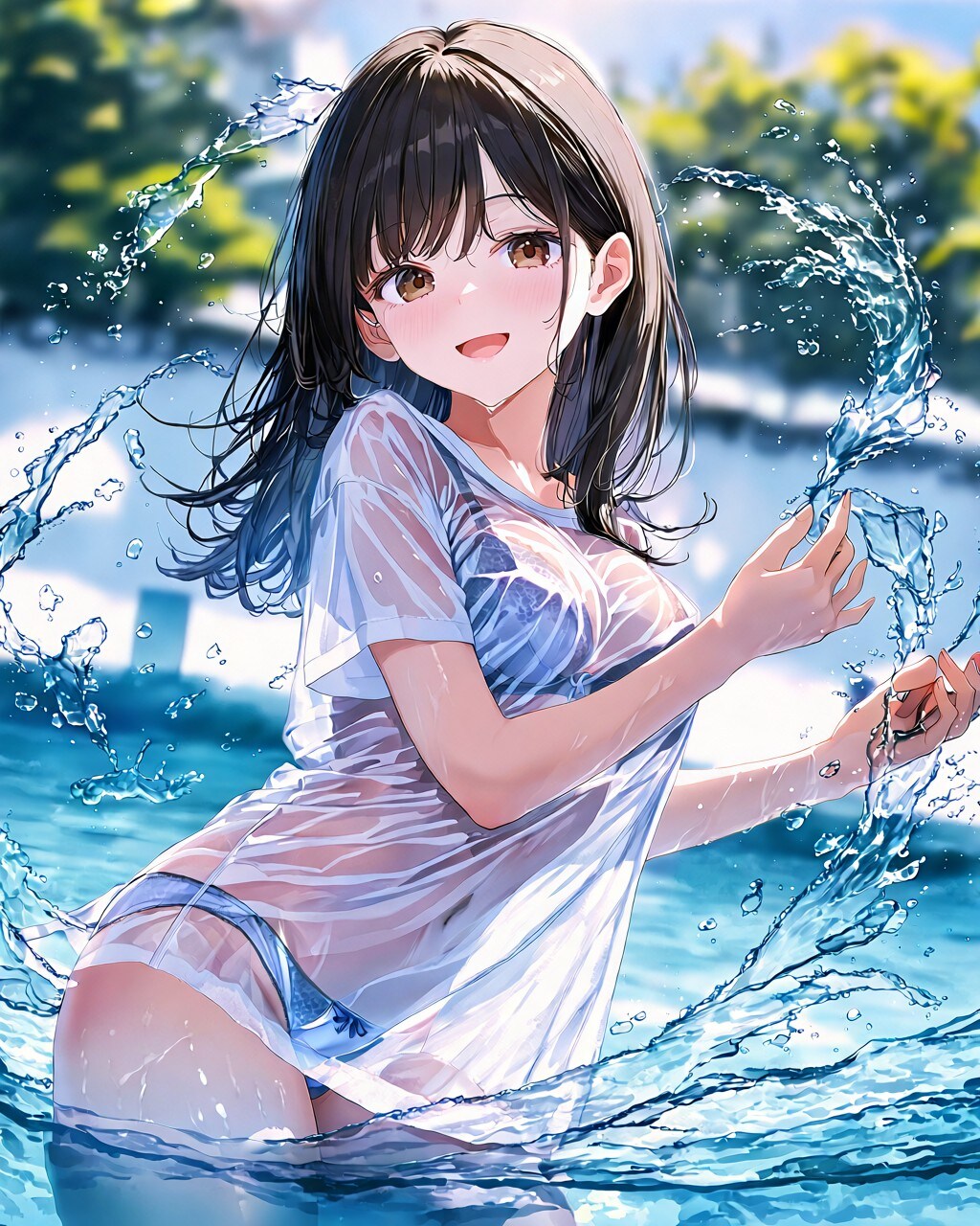 水遊び
