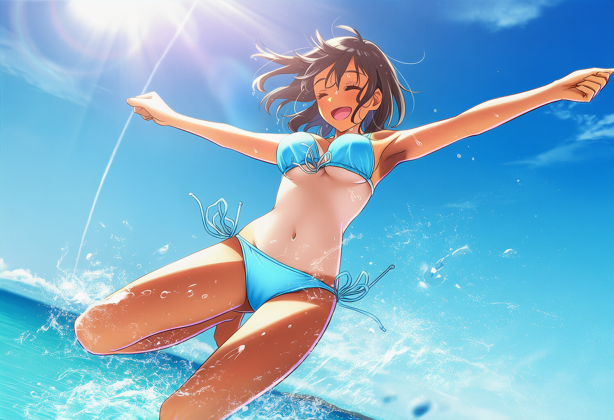 水着の子