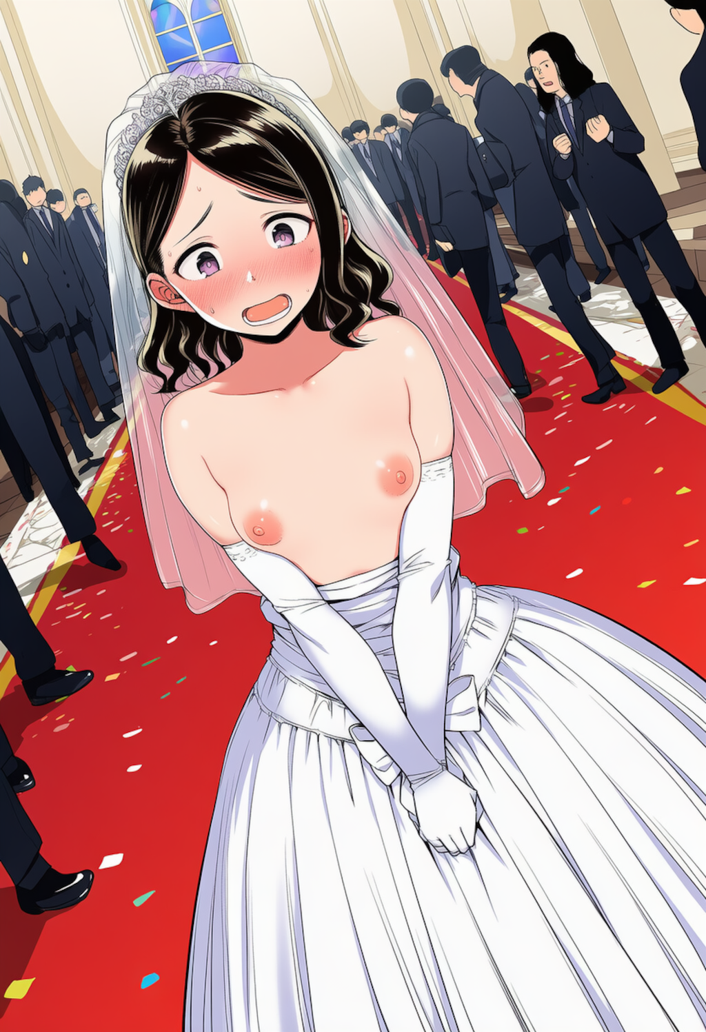 結婚式で盛大にポロリしてしまう