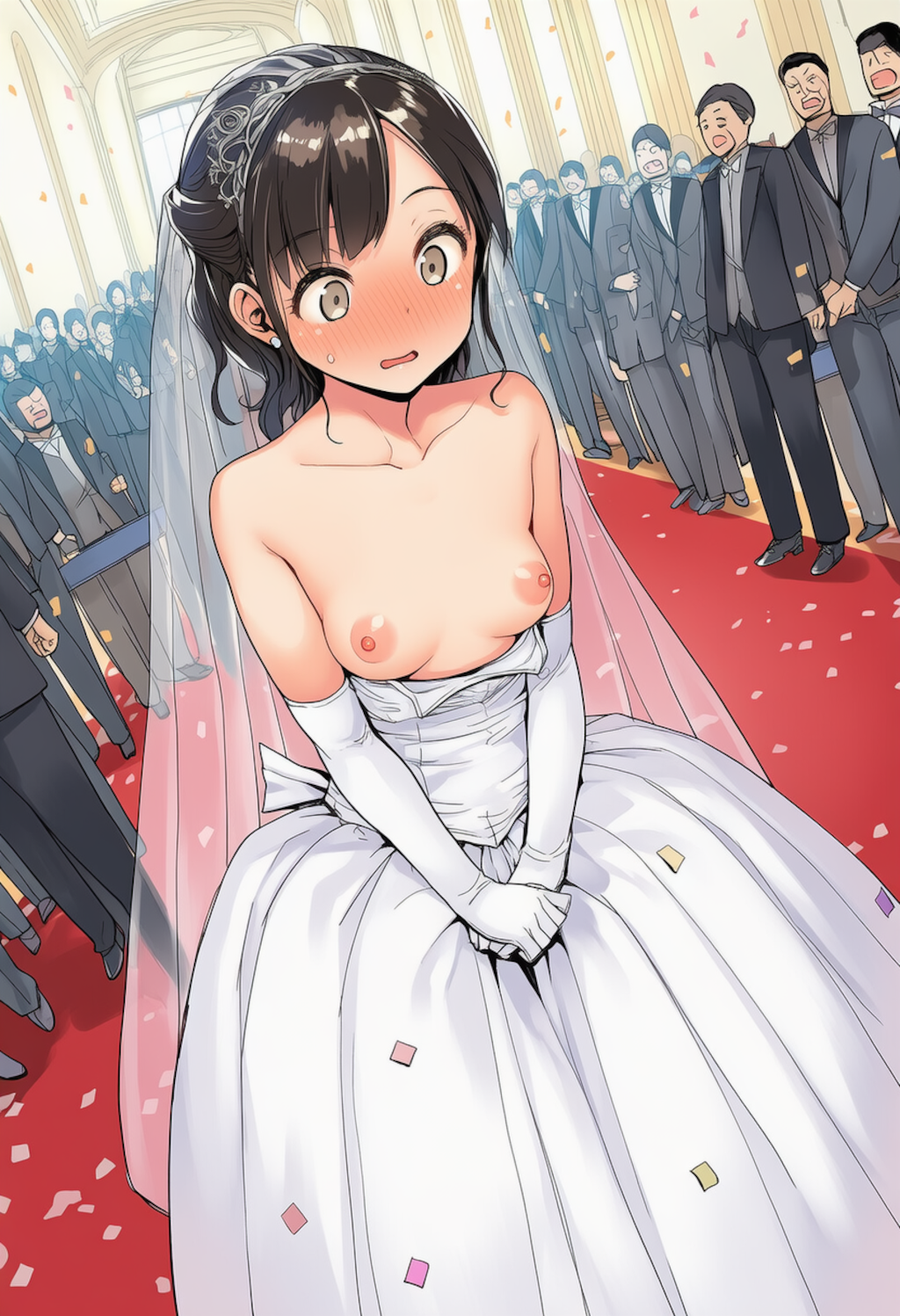 結婚式で盛大にポロリしてしまう