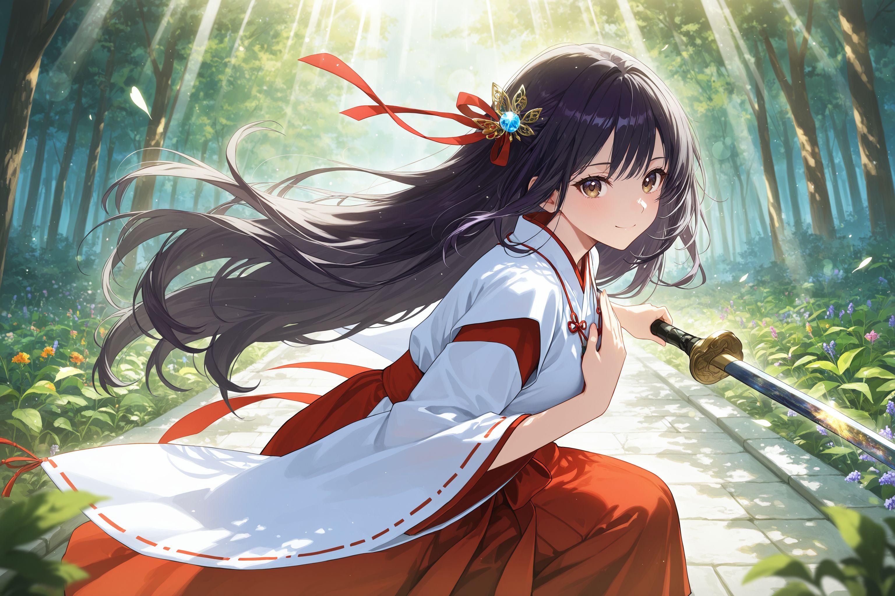 異世界神社の巫女さん（神楽さん） | の人気AIイラスト・グラビア