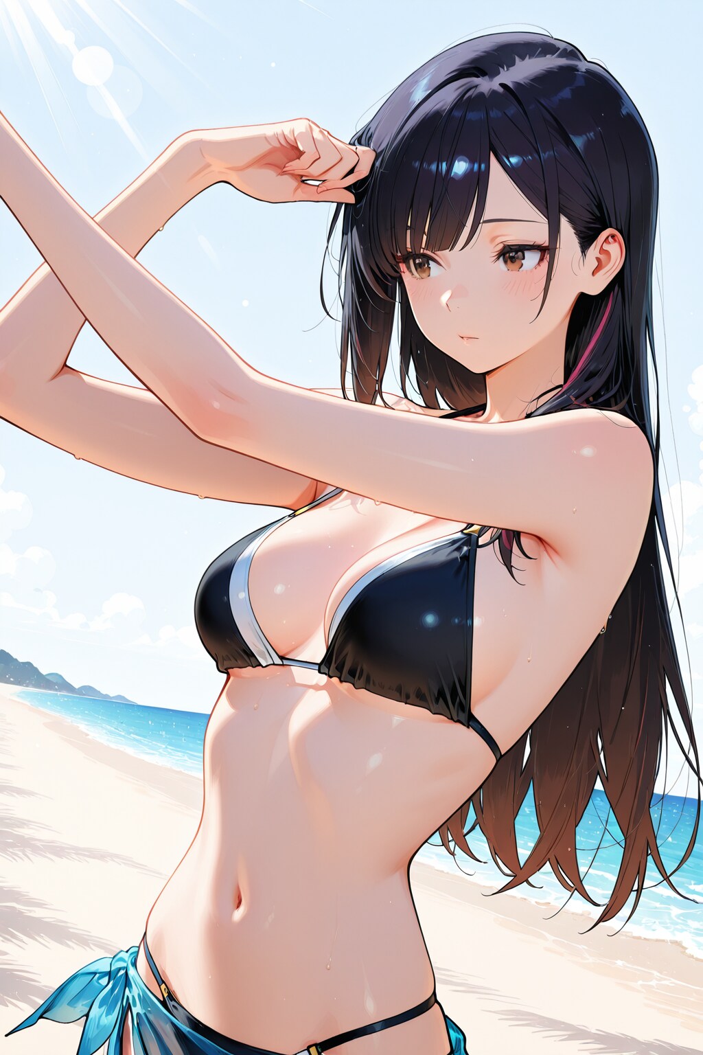 黒トライアングルビキニ③