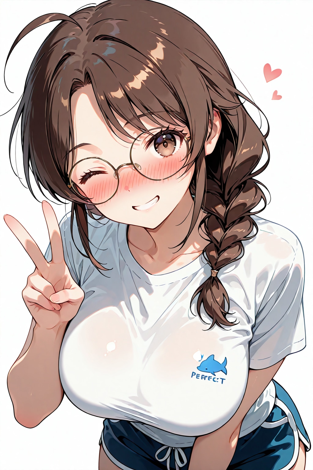 カナ先輩のはっぴーピース✌️✨ | の人気AIイラスト・グラビア