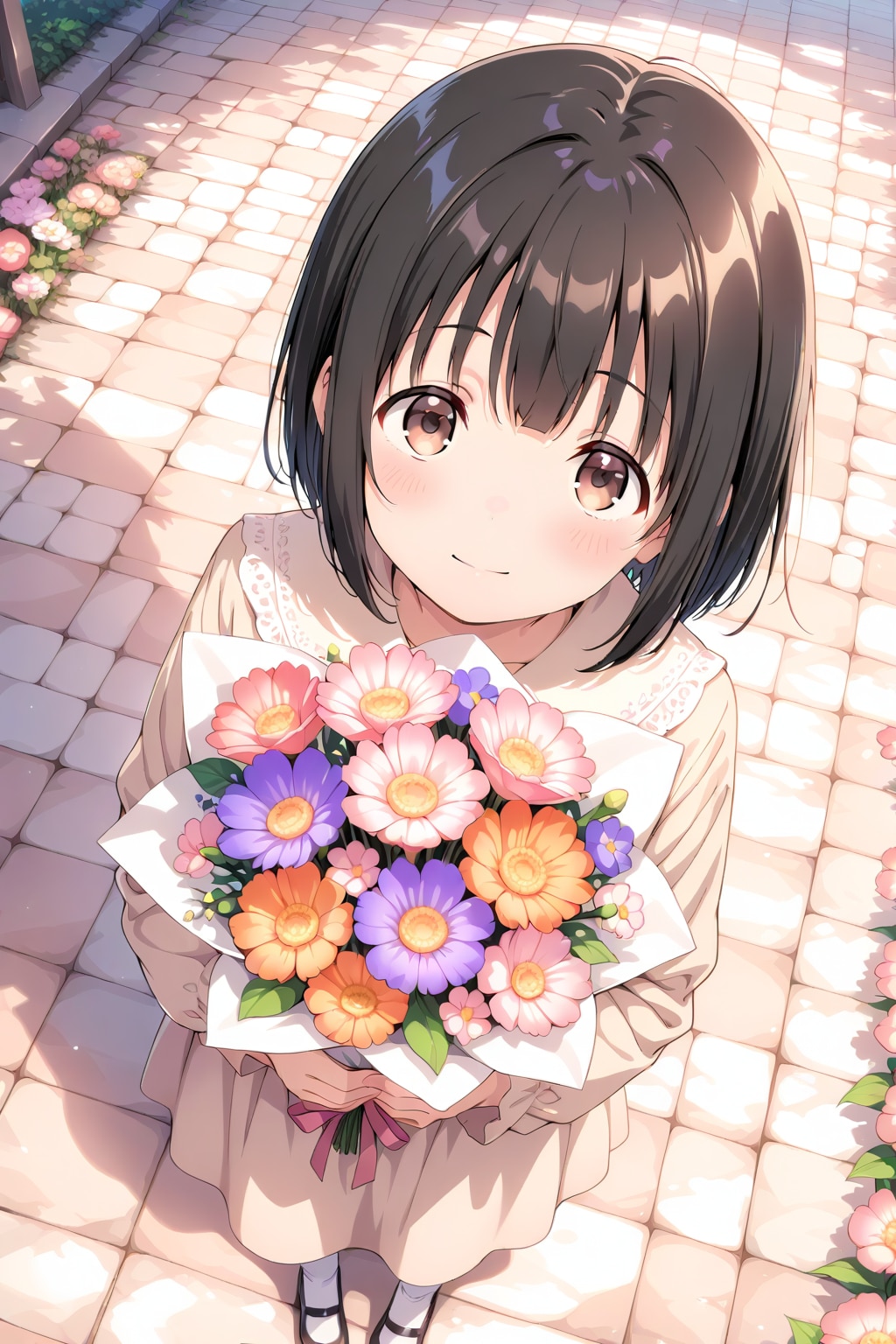 お花、受け取ってください