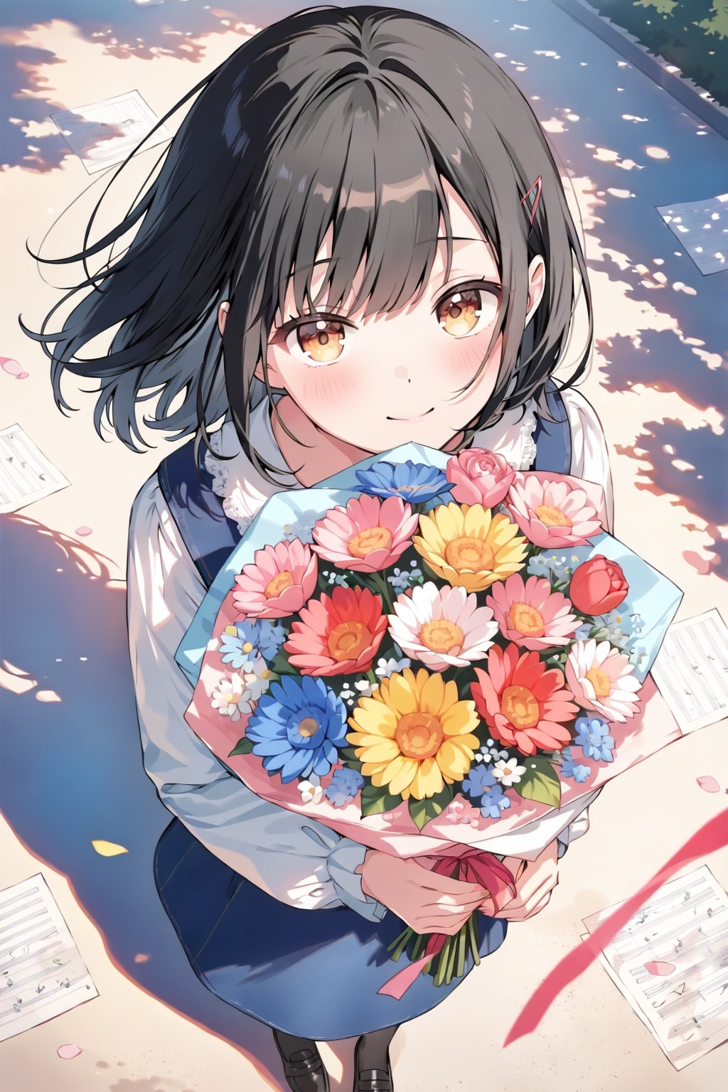 お花、受け取ってください