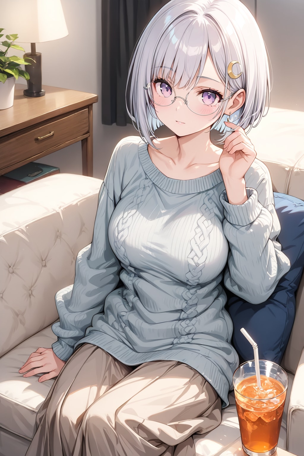 お部屋でくつろぐルナリス