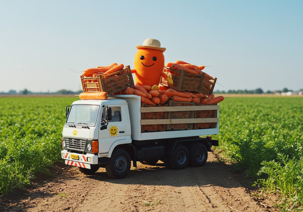 人参を収穫する人参さん