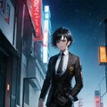 サイバー都市に佇む、黒髪短髪男性・その１ 4枚目
