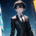 サイバー都市に佇む、黒髪短髪男性・その１ 3枚目