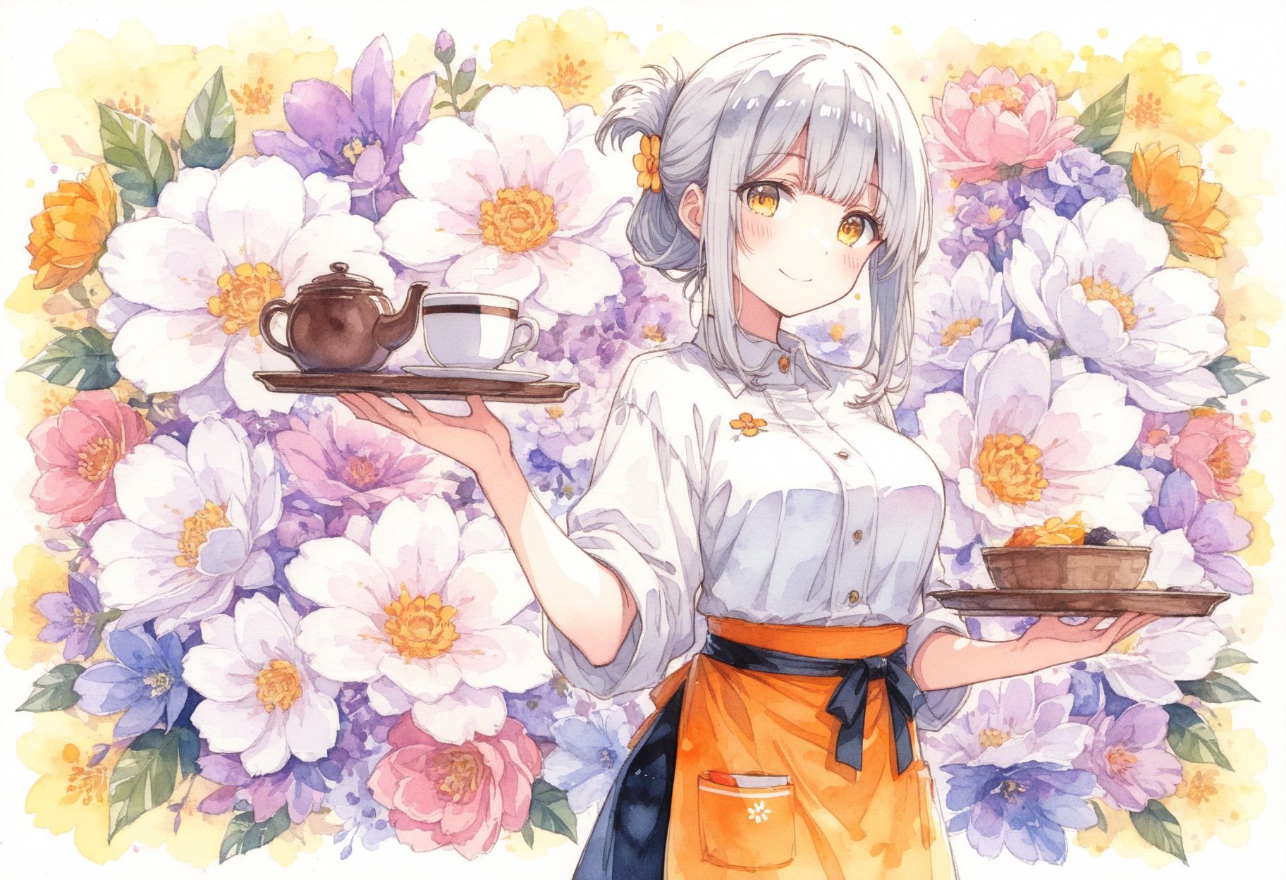 看板娘　flowers