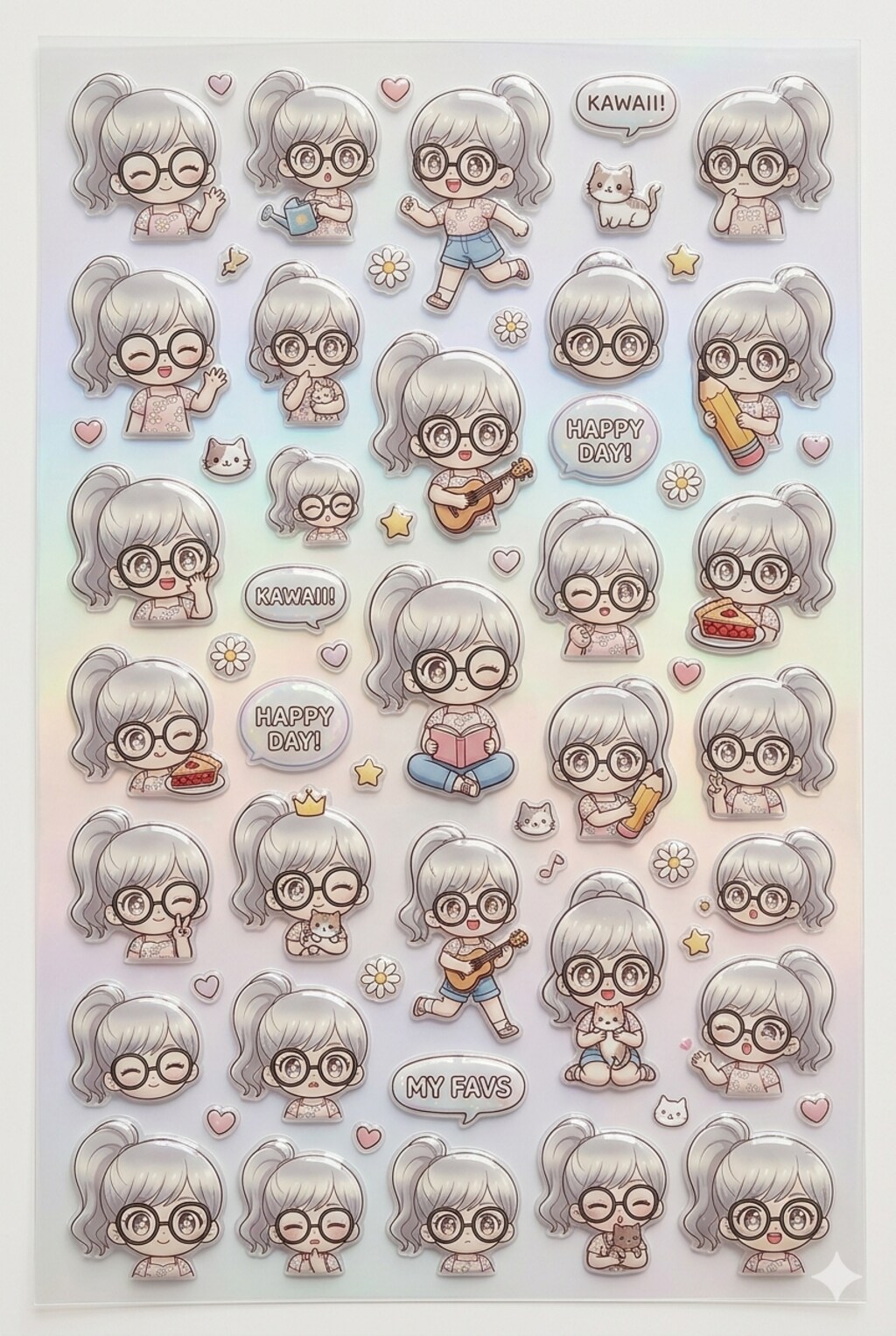 自キャラをシール化　作例２