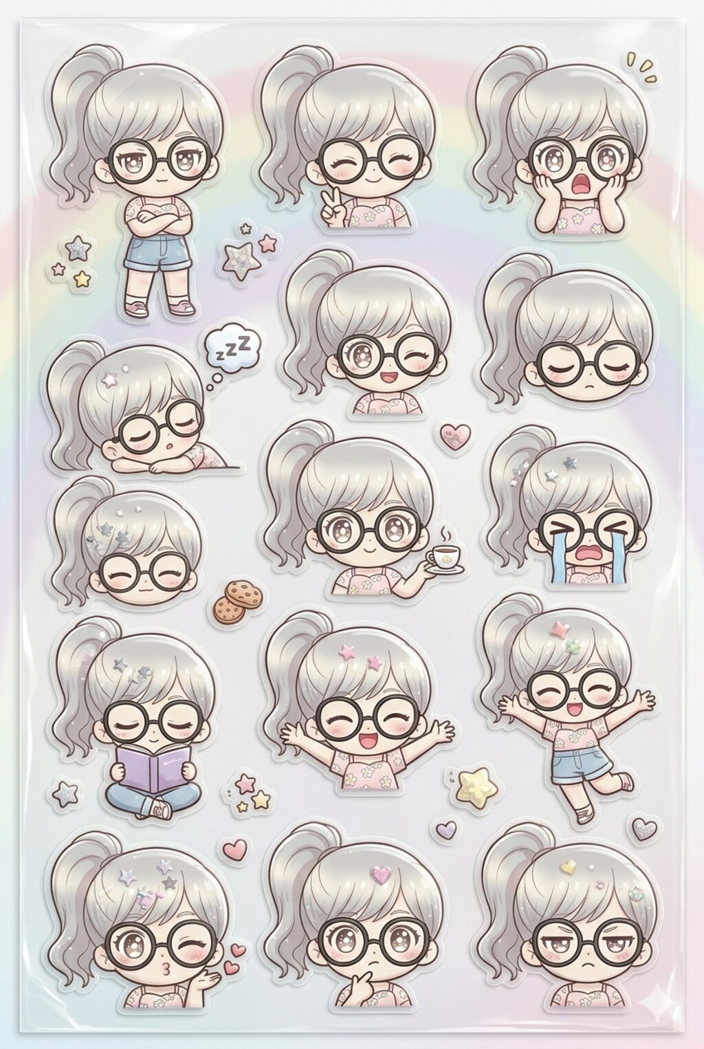 自キャラをシール化　作例２