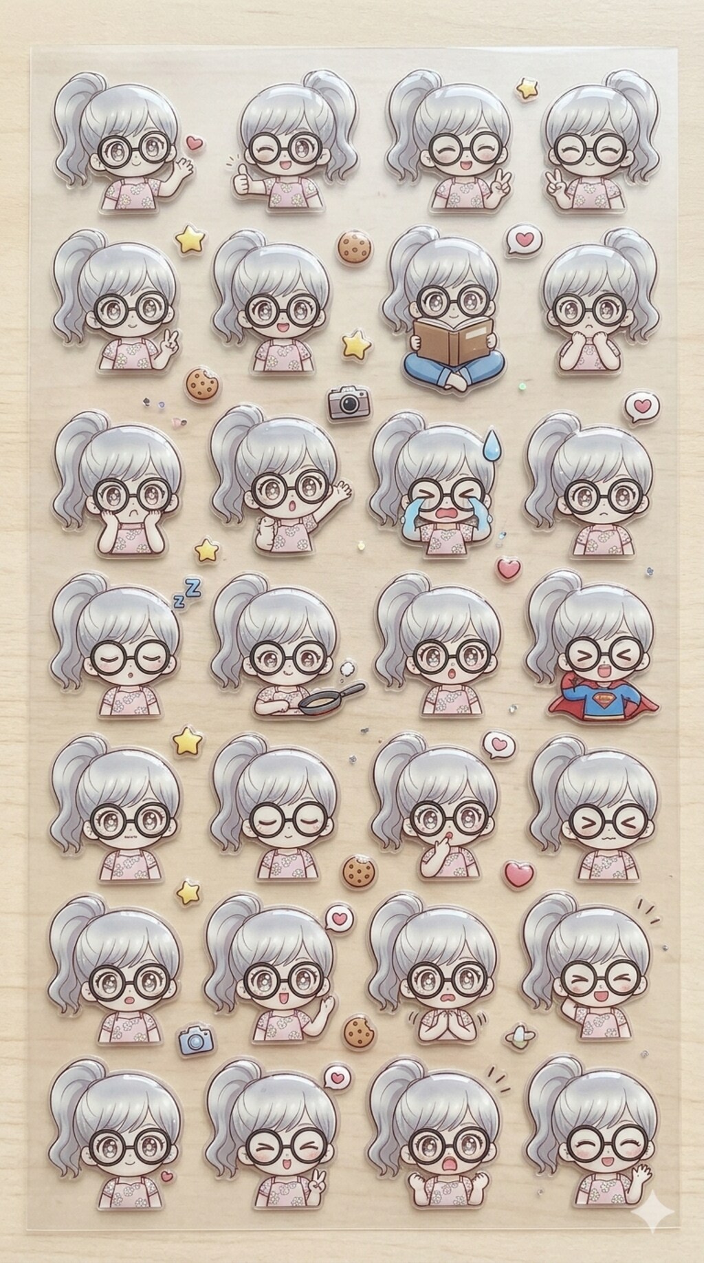 自キャラをシール化　作例２