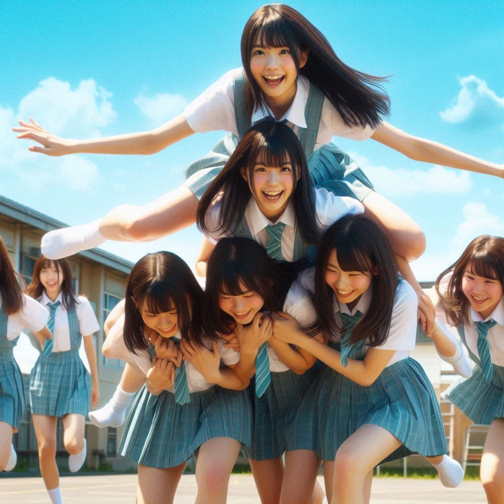 集団アクロバット画像が好き