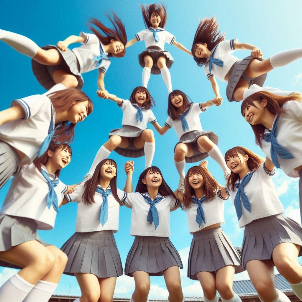 集団アクロバット画像が好き