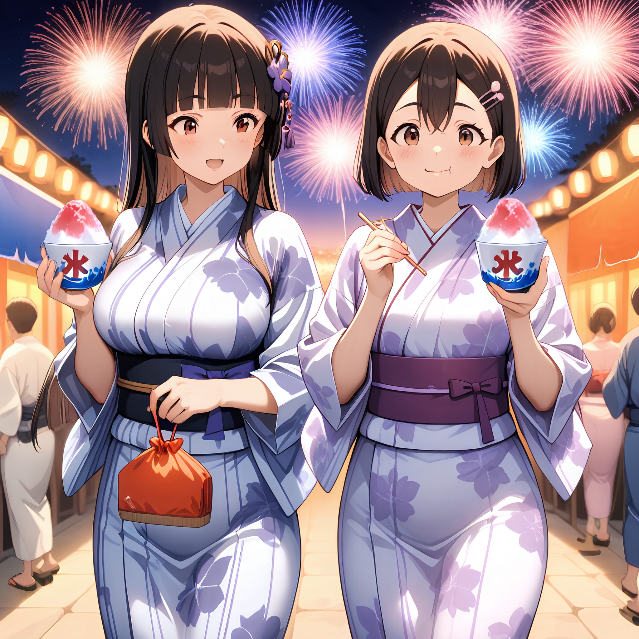 HARPY三姉妹の夏祭り | の人気AIイラスト・グラビア