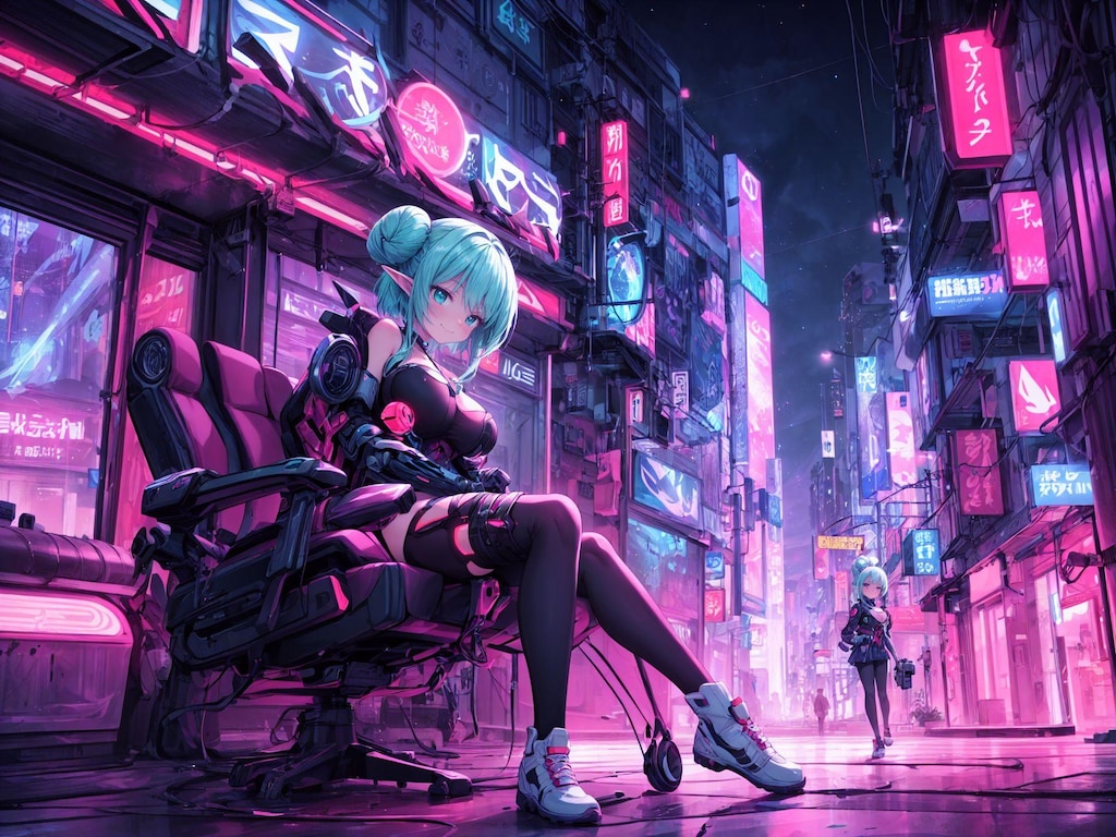怪しげな色のネオンサインは大体サイバーパンク