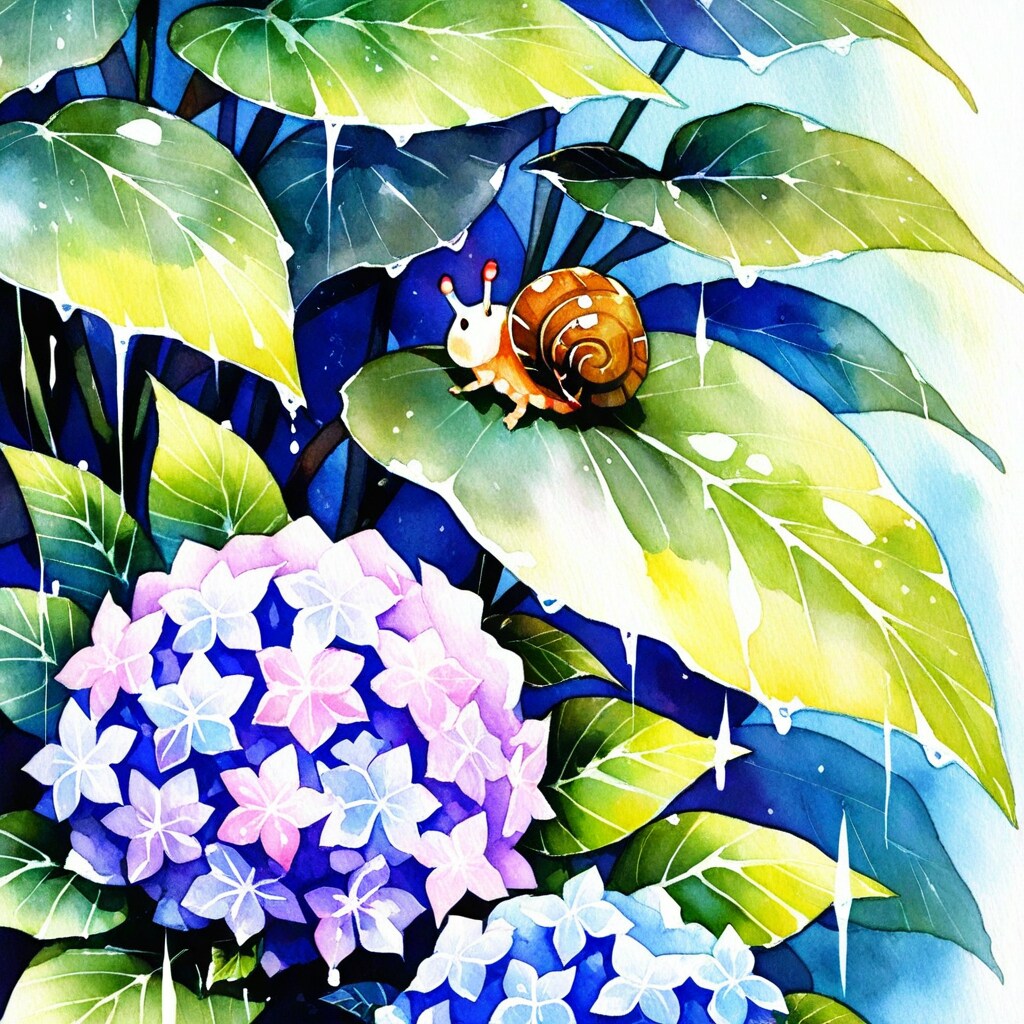 雨の日の紫陽花