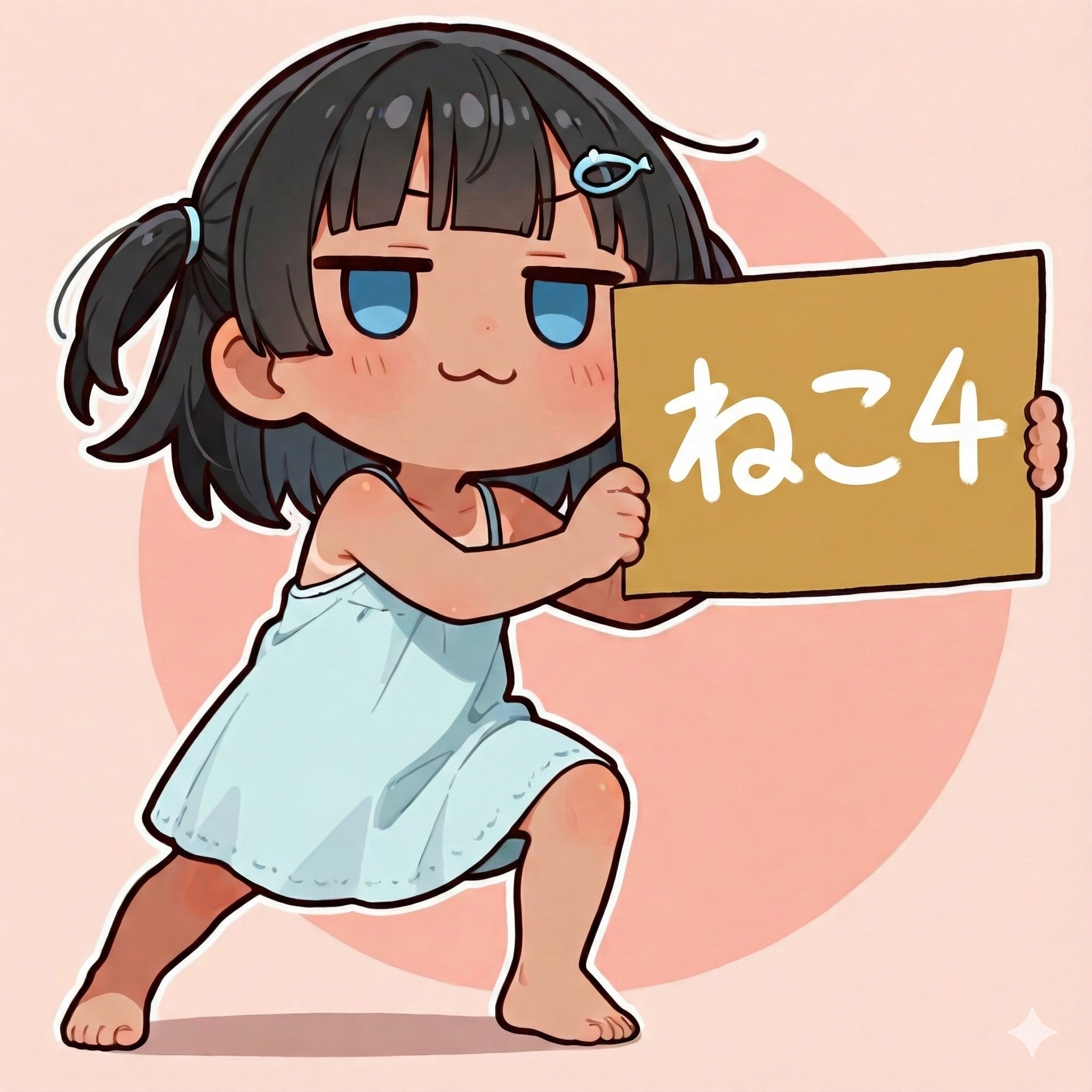 ねこ4さんのアイコンを、二代目・ぴーけーさんのアイコンを真似して掲げるこなつ | の人気AIイラスト・グラビア