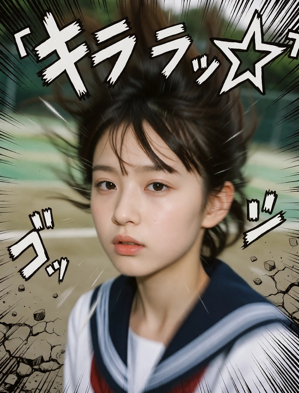 勢いのあるセーラー服