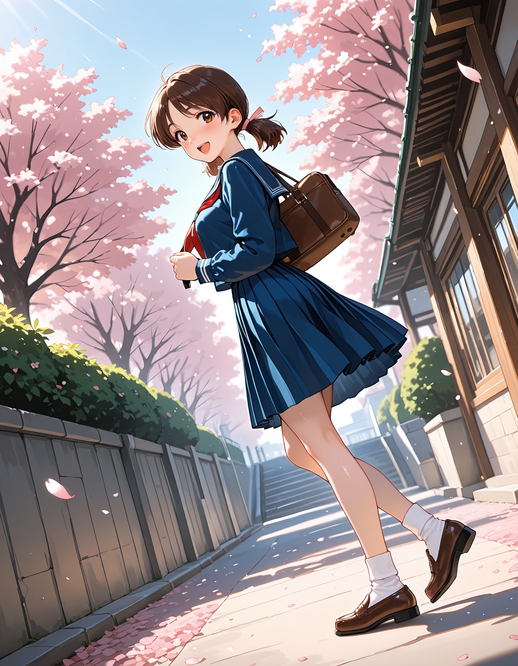 【センチ～if～】安達妙子：高〇生時代①～2人の入学式～【お試し版】 | の人気AIイラスト・グラビア