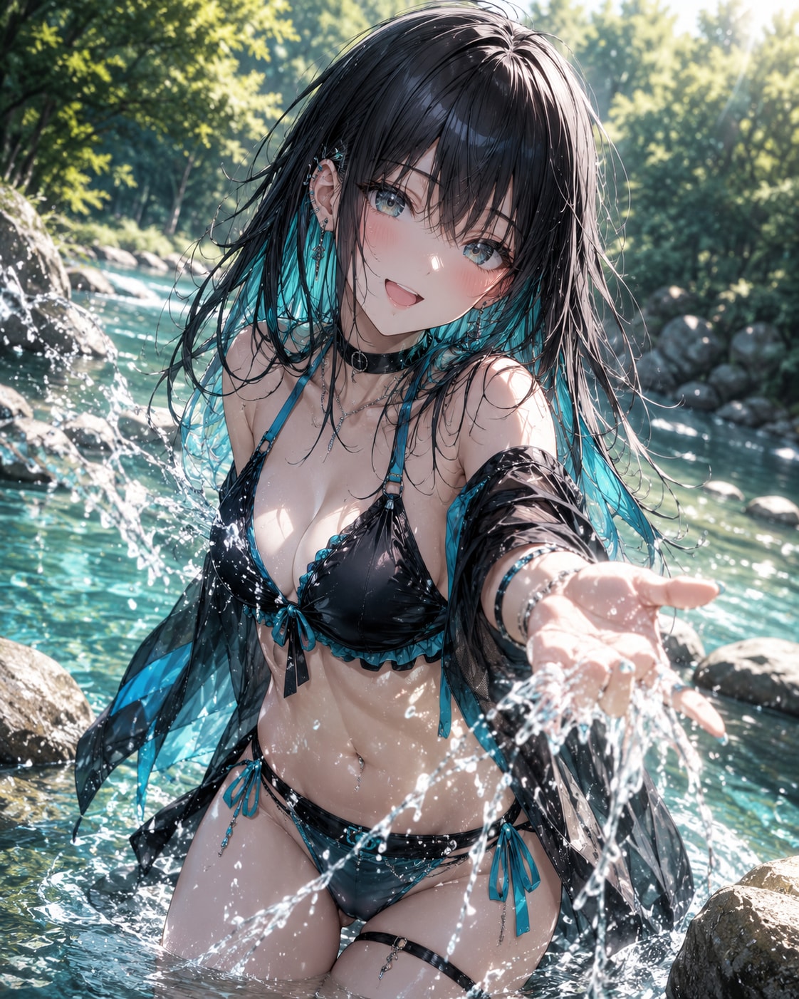 川遊び