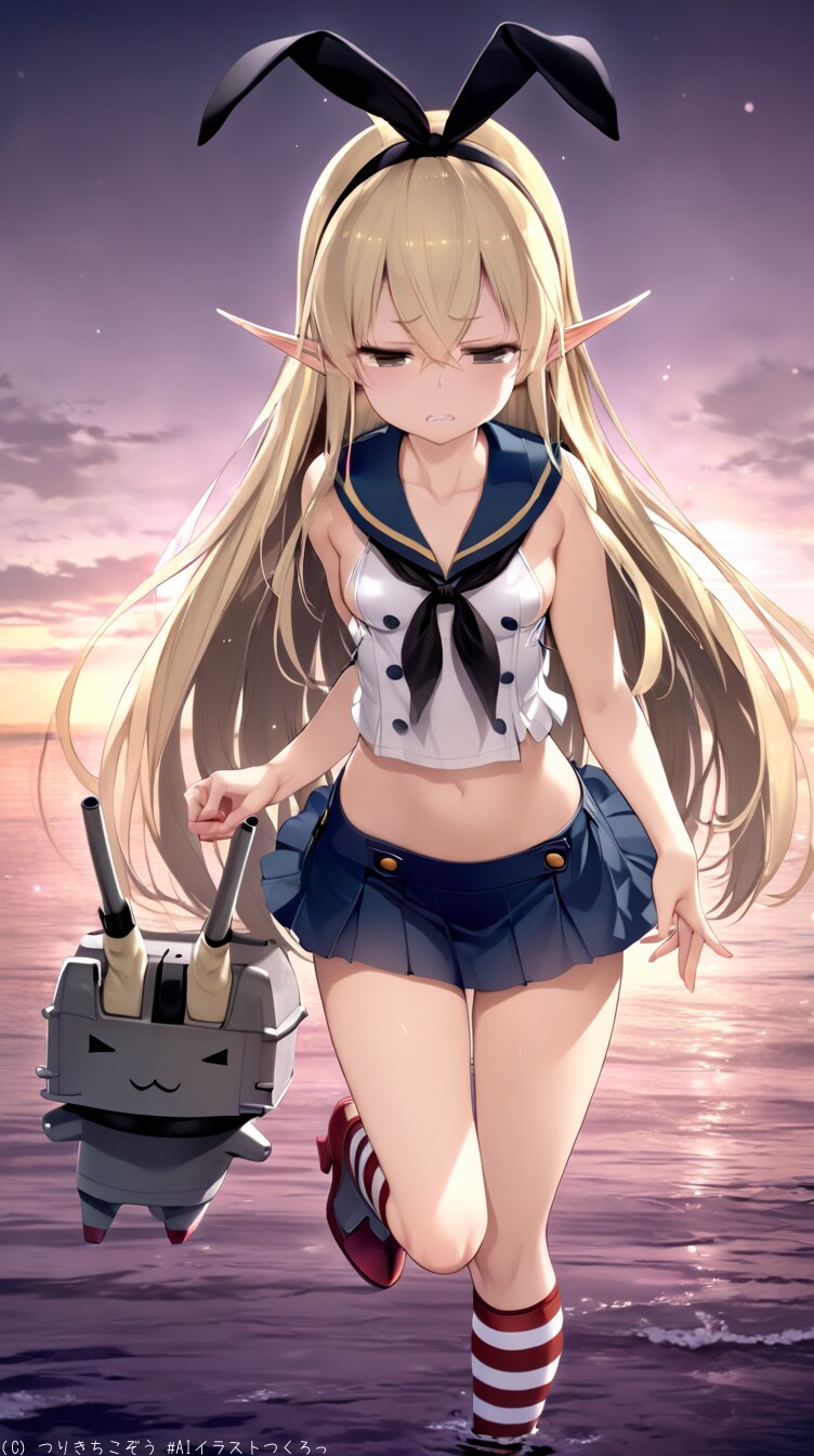 島風コスをするエルフのハンナさん