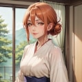 温泉旅行中の親友の母 2枚目