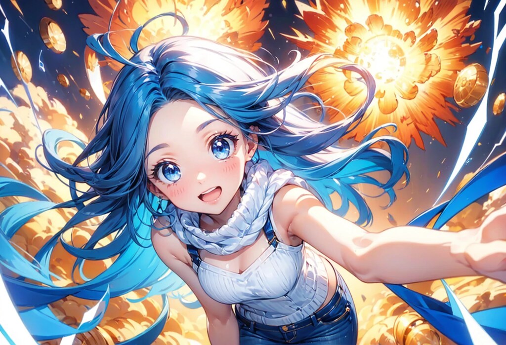 ゲンキ力爆破青デコ☆