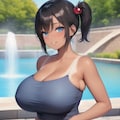 黒髪サイド爆乳ちゃん 8枚目
