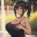 黒髪サイド爆乳ちゃん 4枚目