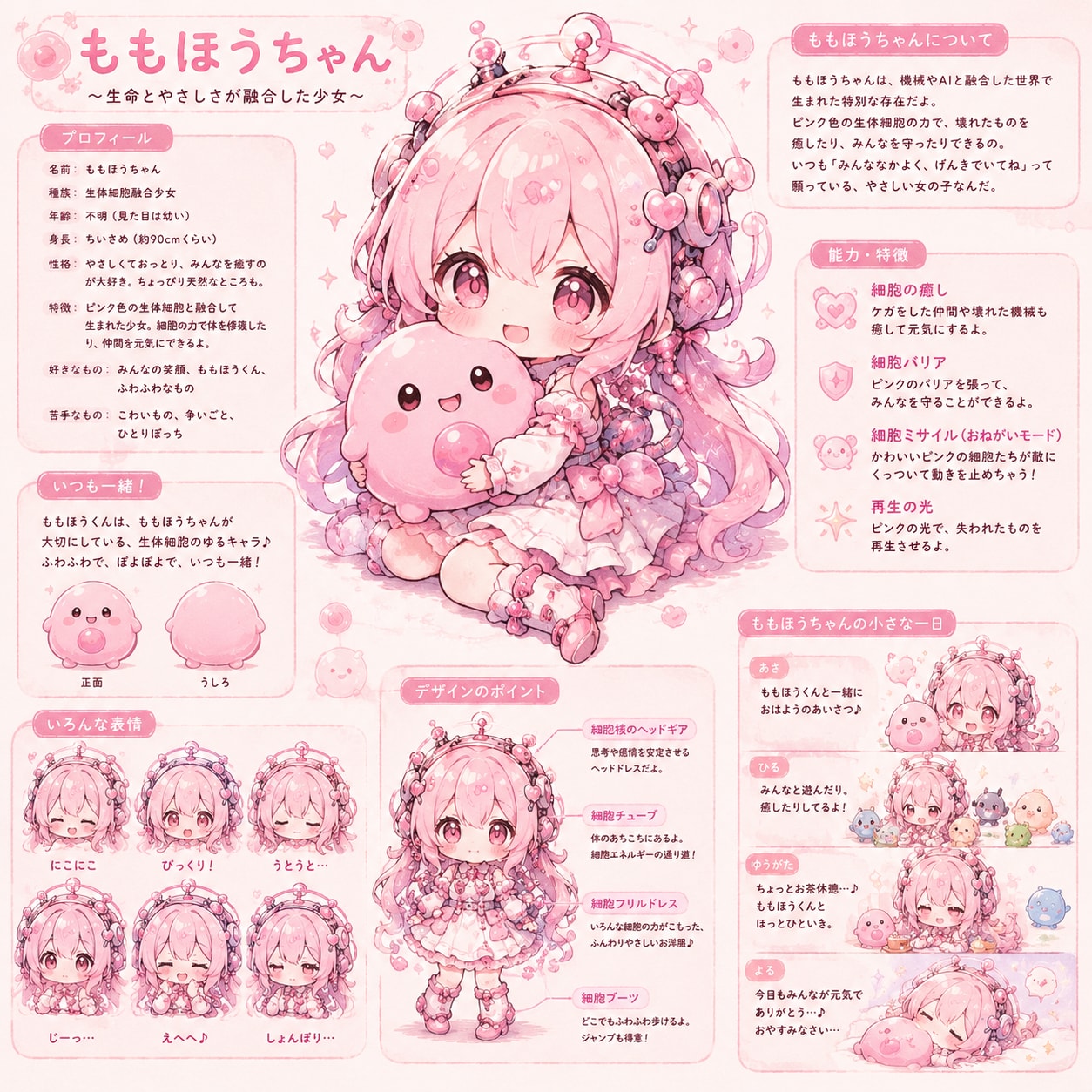 ももほうちゃんと ももほうくん