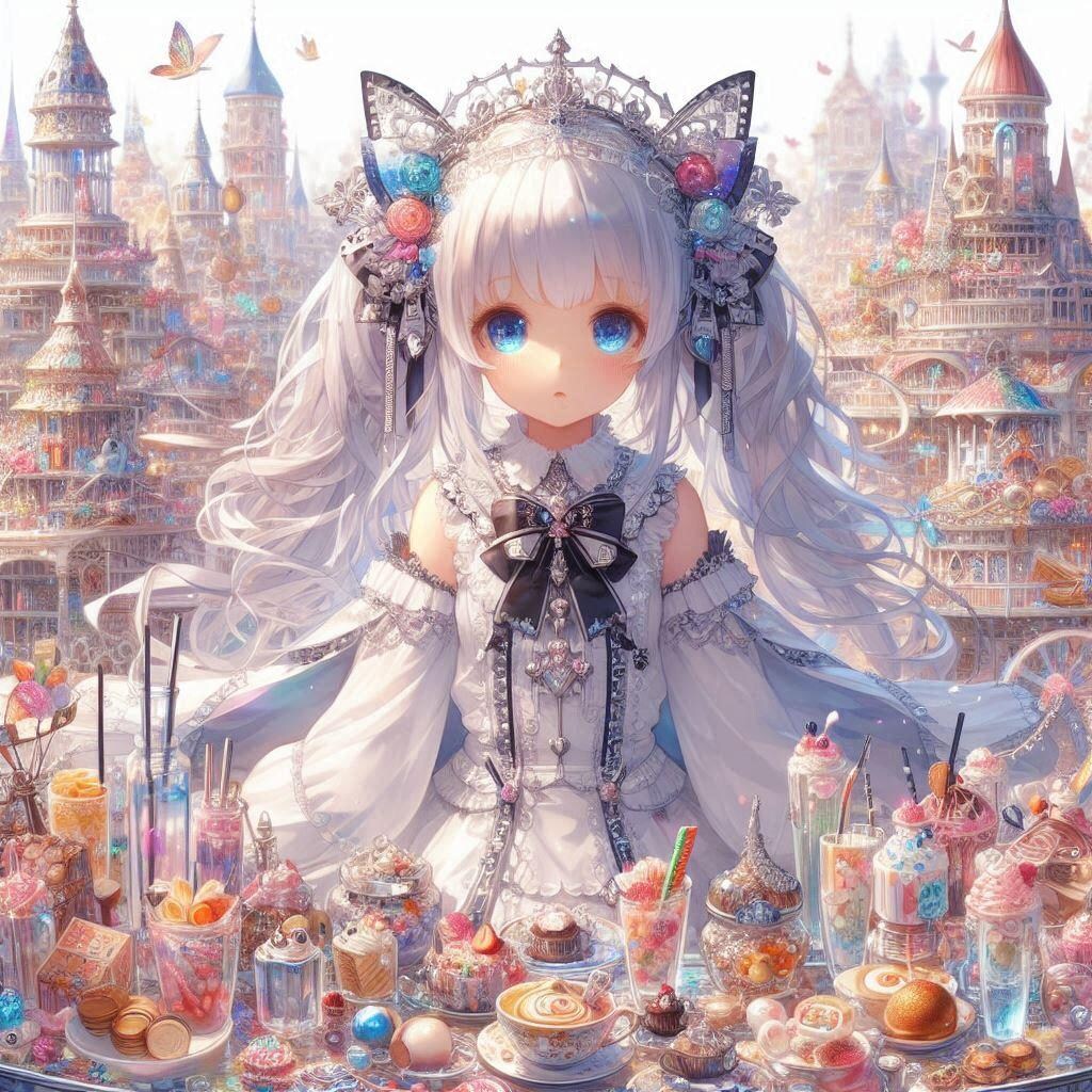 白髪の可愛い女の子【232】