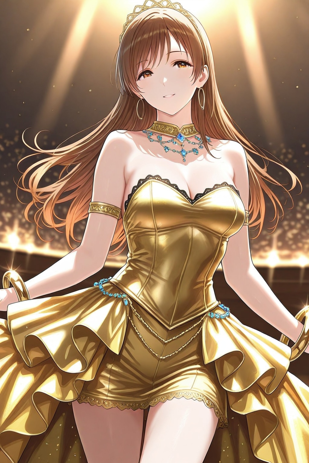 金色衣装の新田さん