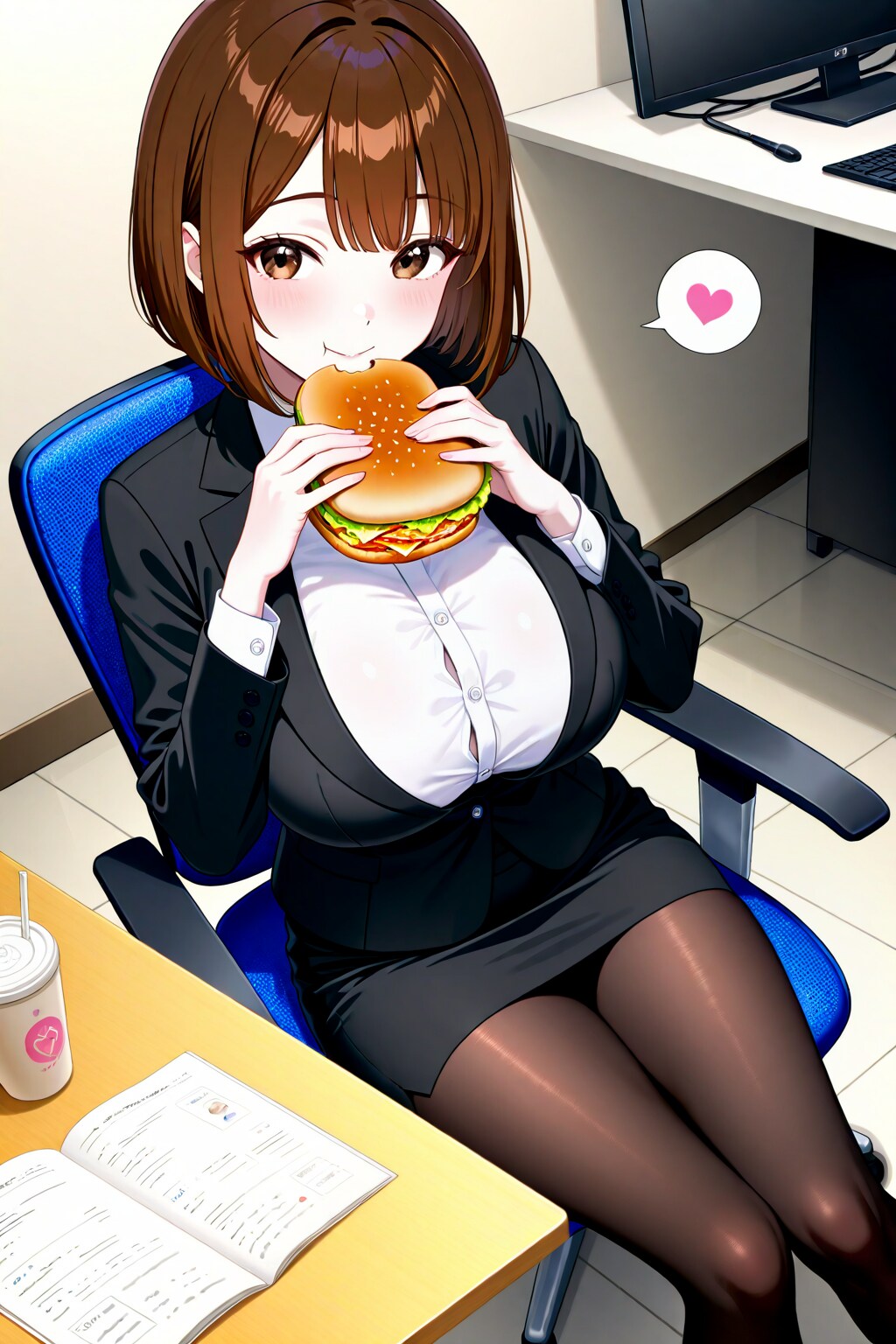 サンドウィッチを食うアキちゃん