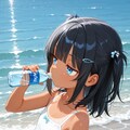 水分補給するこなつちゃん 2枚目