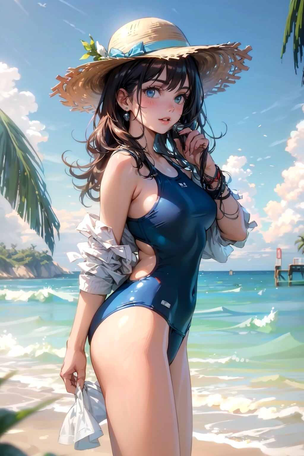 麦わら帽子の彼女