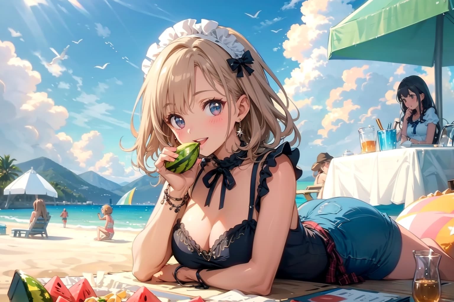 【#アウトドア】魔法少女が海でキャンプ４