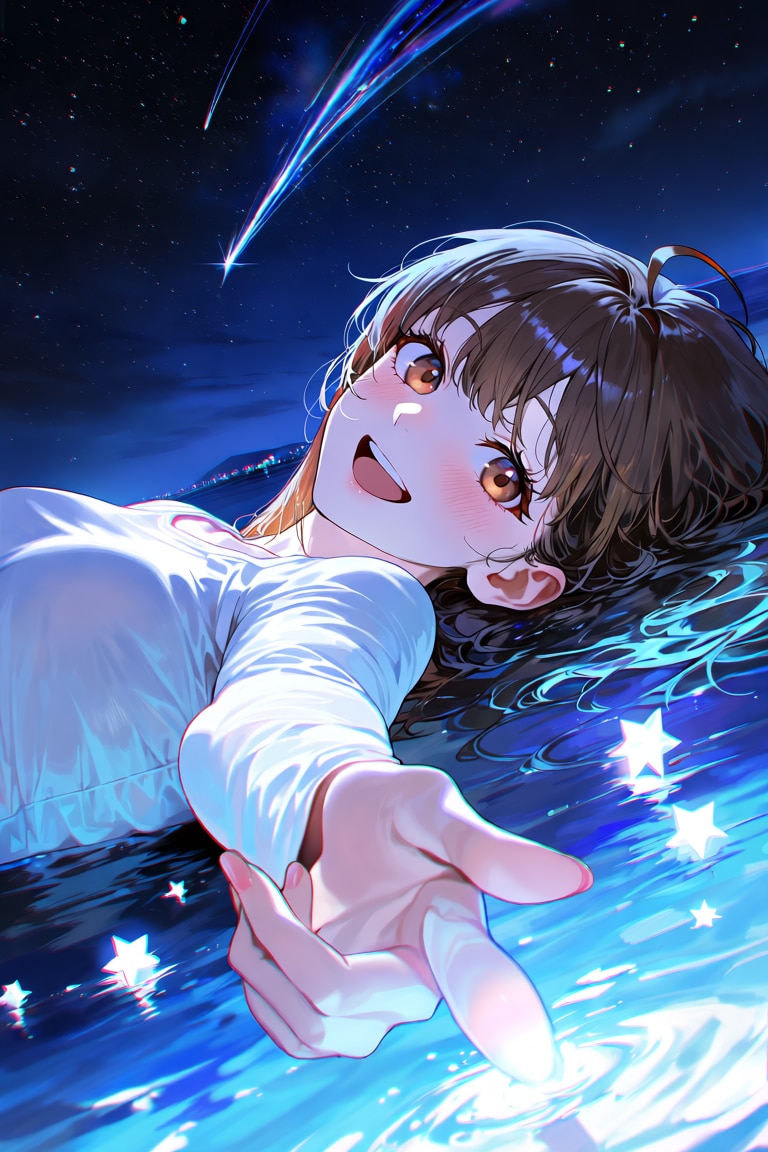 星降る湖にて | の人気AIイラスト・グラビア