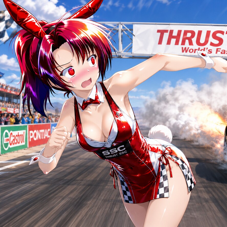 追われるうさぎ