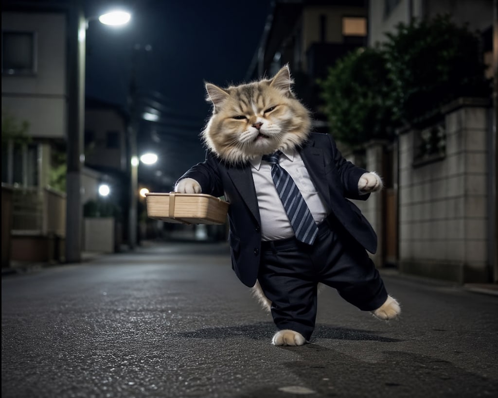 【動物】今帰るぞ〜🍶