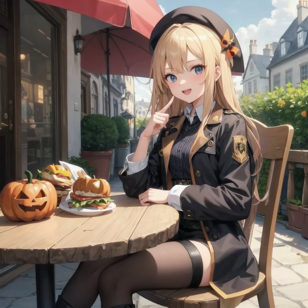 フランス女性官僚とハロウィンモーニング