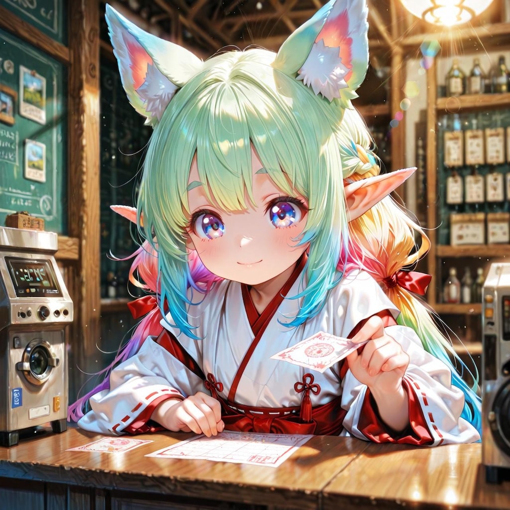 5枚）御朱印と巫女さん